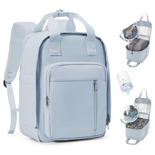 SZLX Vakuum Rucksack Handgepäck Damen, Airbag Rucksack Vakuum mit Vakuumsystem für Reisen, Ryanair Vacuum Reiserucksack mit Pumpe Wasserdicht Herren Vakuumkoffer von SZLX