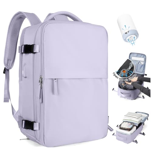 SZLX Vakuum Rucksack Handgepäck Damen, Airbag Rucksack Vakuum mit Vakuumsystem für Reisen, Ryanair Vacuum Reiserucksack mit Pumpe Wasserdicht Herren Vakuumkoffer von SZLX