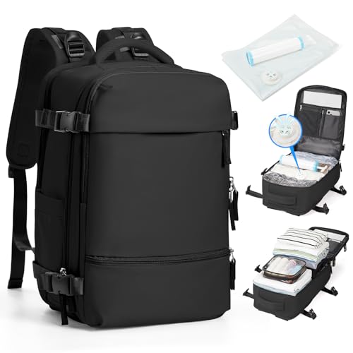 SZLX Vakuum Rucksack Handgepäck Damen, Airbag Rucksack Vakuum mit Vakuumsystem für Reisen, Ryanair Vacuum Reiserucksack mit Pumpe Wasserdicht Herren Vakuumkoffer von SZLX