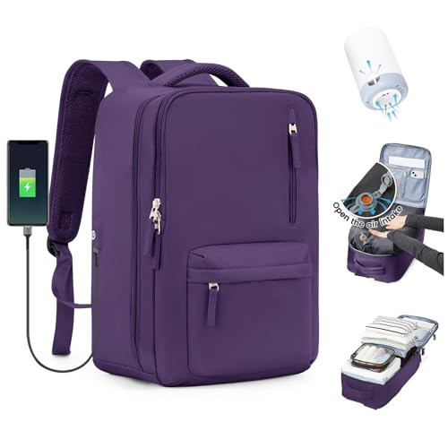 SZLX Vakuum Rucksack Handgepäck Damen, Airbag Rucksack Vakuum mit Vakuumsystem für Reisen, Ryanair Vacuum Reiserucksack mit Pumpe Wasserdicht Herren Vakuumkoffer von SZLX