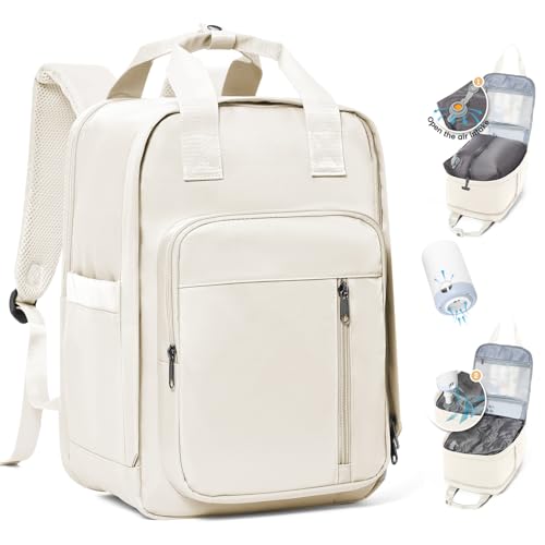 SZLX Vakuum Rucksack Handgepäck Damen, Airbag Rucksack Vakuum mit Vakuumsystem für Reisen, Ryanair Vacuum Reiserucksack mit Pumpe Wasserdicht Herren Vakuumkoffer von SZLX