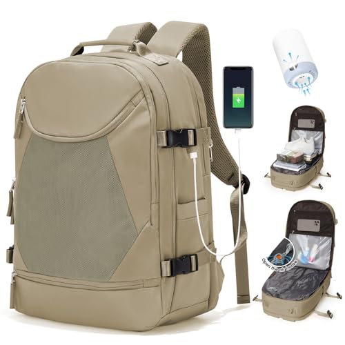 SZLX Vakuum Rucksack Handgepäck Damen, Airbag Rucksack Vakuum mit Vakuumsystem für Reisen, Ryanair Vacuum Reiserucksack mit Pumpe Wasserdicht Herren Vakuumkoffer von SZLX