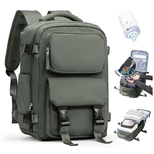 SZLX Vakuum Rucksack Handgepäck Damen, Airbag Rucksack Vakuum mit Vakuumsystem für Reisen, Ryanair Vacuum Reiserucksack mit Pumpe Wasserdicht Herren Vakuumkoffer von SZLX