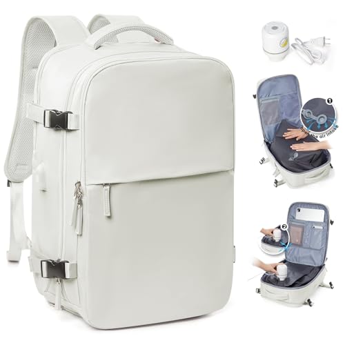 SZLX Vakuum Rucksack Handgepäck Damen, Airbag Rucksack Vakuum mit Vakuumsystem für Reisen, Ryanair Vacuum Reiserucksack mit Pumpe Wasserdicht Herren Vakuumkoffer von SZLX
