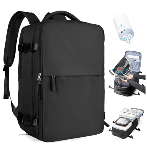 SZLX Vakuum Rucksack Handgepäck Damen, Airbag Rucksack Vakuum mit Vakuumsystem für Reisen, Ryanair Vacuum Reiserucksack mit Pumpe Wasserdicht Herren Vakuumkoffer von SZLX