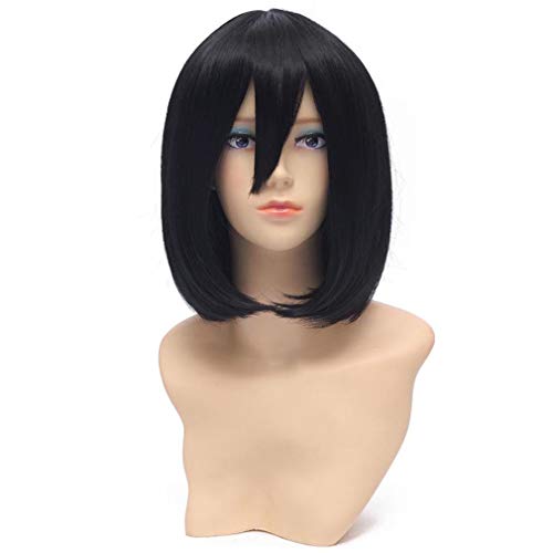 Baisheng Mikasa Ackerman 30cm schwarz gerade kurze synthetische volle Cosplay Kostüm-Perücke (30cm-schwarz) von SZOLNO