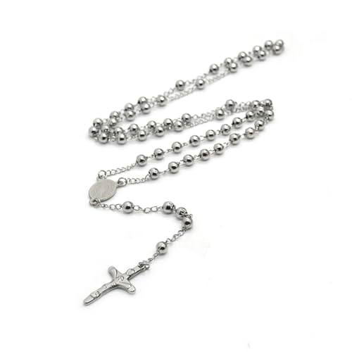 SZQCZB Rosenkranz-Perlen, katholische Wand-Kreuz-Halskette, 10, normal von SZQCZB
