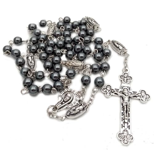 SZQCZB Rosenkranz-Perlen, katholische Wand-Kreuz-Halskette, 14, Normal, Stil 14 SZQCZB Rosenkranz-Perlen, katholische Wand-Kreuz-Halskette, 14, Normal, Stil 14 von SZQCZB