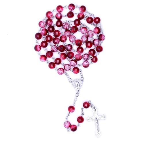 SZQCZB Rosenkranz-Perlen, katholische Wand-Kreuz-Halskette, 18, Normal, Stil 18 von SZQCZB
