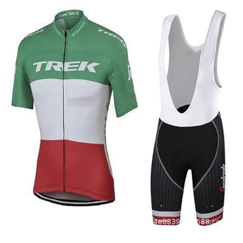 Herren Stehkragen Reißverschluss Bunte Streifen Patchwork Enge Oberteile + Shorts 2 Stück Schwarz Fahrradbekleidung Sets(Grun,M) von SZRXKJ