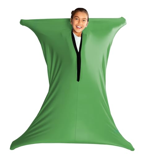 "SZSMART Sensory Body Sock für Kinder, 40 x 27 Zoll, Ganzkörperwickel, Dehnbare Body Sox zum Stressabbau für Kinder mit Autismus und Angstzuständen (grün, S/89–112 cm) von SZSMART