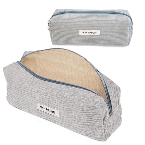 SZSMW Pencil Cases - Aesthetic FedermäPpchen - Stiftetasche - Kann Als Reise- Oder Kosmetiktasche, GeldböRse, Brillenetui Und ZubehöRtasche füR Einfachen Transport Verwendet Werden（Grau） von SZSMW