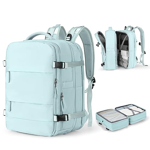 SZSYCN Groß Handgepäck Rucksack 40x20x25 Ryanair Reiserucksack Damen Handgepäck flugzeug Easyjet Handgepäck 45x36x20 Rucksack Damen mit Laptopfach Wasserdichter Tagesrucksack mit Schuhfach von SZSYCN