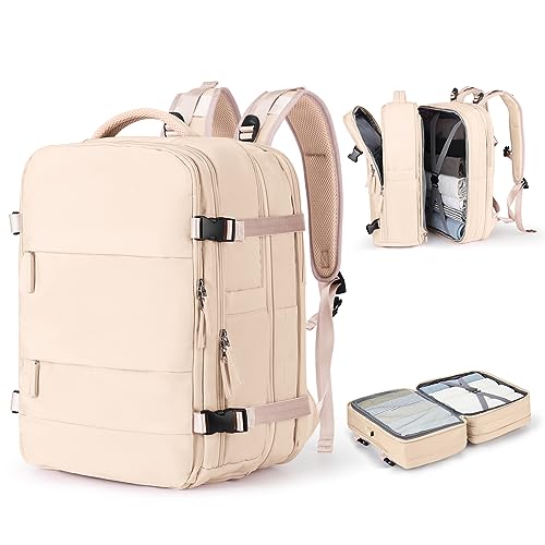 SZSYCN Groß Handgepäck Rucksack 40x20x25 Ryanair Reiserucksack Damen Handgepäck flugzeug Easyjet Handgepäck 45x36x20 Rucksack Damen mit Laptopfach Wasserdichter Tagesrucksack mit Schuhfach von SZSYCN