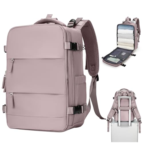 SZSYCN Groß Handgepäck Rucksack 40x20x25 Ryanair Reiserucksack Damen Handgepäck flugzeug Easyjet Handgepäck 45x36x20 Rucksack Damen mit Laptopfach Wasserdichter Tagesrucksack mit Schuhfach von SZSYCN