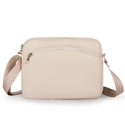 SZSYCN Umhängetasche Damen Mittelgroß Wasserdicht Nylon Crossbody Bag Mit Vielen Fächern Leichte Schultertasche Verstellbarer Länge Des Schultergurts Messenger Bag Laptop von SZSYCN