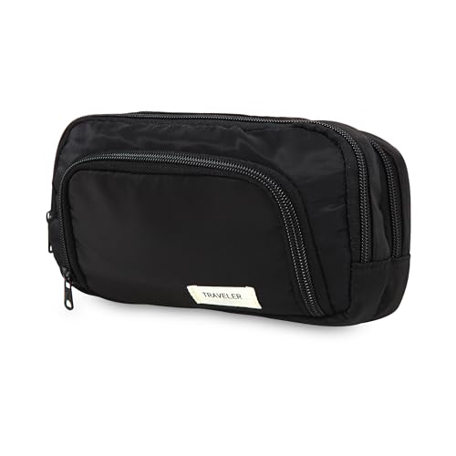 Federmäppchen Mädchen, Federmappe, Einfaches Langlebiges Federtasche, Niedliches Mäppchen Mädchen, Multifunktionale Pencil Case, für Aesthetic School Stuff Etui (Dreistufig, Schwarz) von SZWLJ