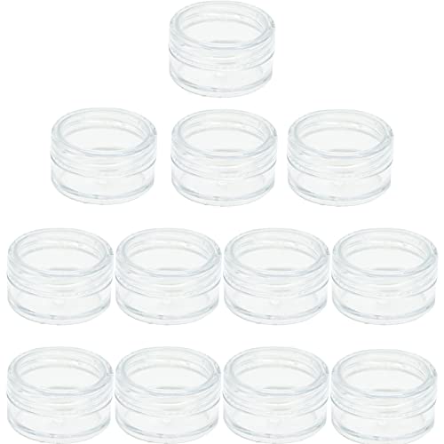 12 Stück Döschen, 5ml Leerdose klarer Tiegel, Cremedose Leer Transparent Tiegel mit Schraubverschluss Reise Töpfchen Döschen Set, für Lotion, Creme, Mini-Kerzen, Kosmetik (Transparent) von SZXMDKH
