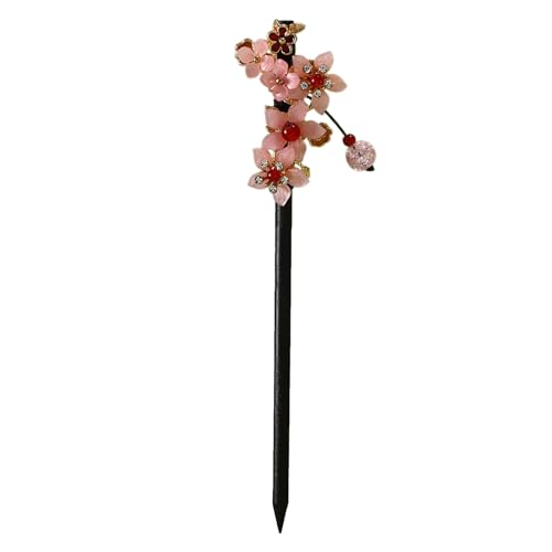 SZYDD Ancient Style Quaste Rocking Holz Haarnadel Blume Haarnadel mit Schmetterling Strass Damen Haarnadel Mädchen Haarnadel Kopfschmuck Haarschmuck Legierung, Acryl usw. von SZYDD
