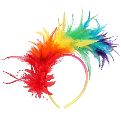 SZYDD Feder-Stirnbänder 1920er Jahre Faszinierende Kopfschmuck Urlaub Feier Stirnbänder Maskerade Kopfschmuck Karneval Party Zubehör Feder von SZYDD