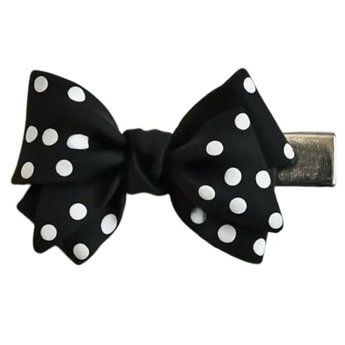 SZYDD Schwarz und Weiß Schleife Clip Haarschmuck Mädchen Süße Ballett Haarspange Koreanische Schleife Haarseil Damen Haarspange Rutschfeste Haarspange Kunststoff/Harz von SZYDD