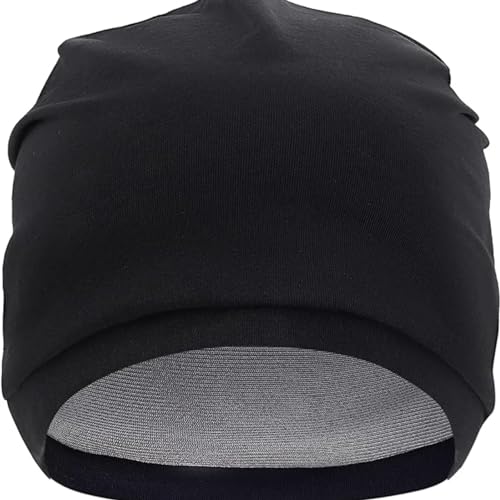 EMF-Schutzmütze, Anti-Strahlungs-Stretch-Mütze, EMF-RF-Strahlungsabschirmung, silberfarbenes Gewebe, hohe Abschirmungseffizienz 99,99 %, Schwarz , Einheitsgröße von SZYDM