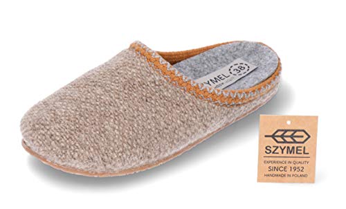 SZYMEL Wolle Herren Hausschuhe | Handgemachte in EU | Qualität Komfort und Design | Größen: 42-46 von SZYMEL