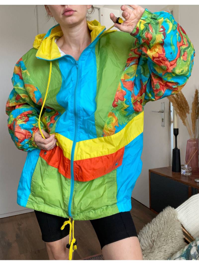 Retro Vintage Regenjacke Sportjacke von busysundayapparel