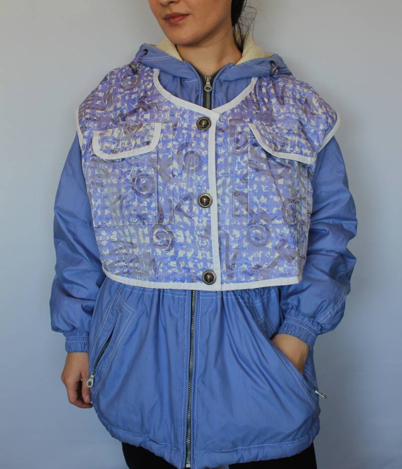 Vintage 90Er Damen Winterjacke Abstraktes Muster M von busysundayapparel