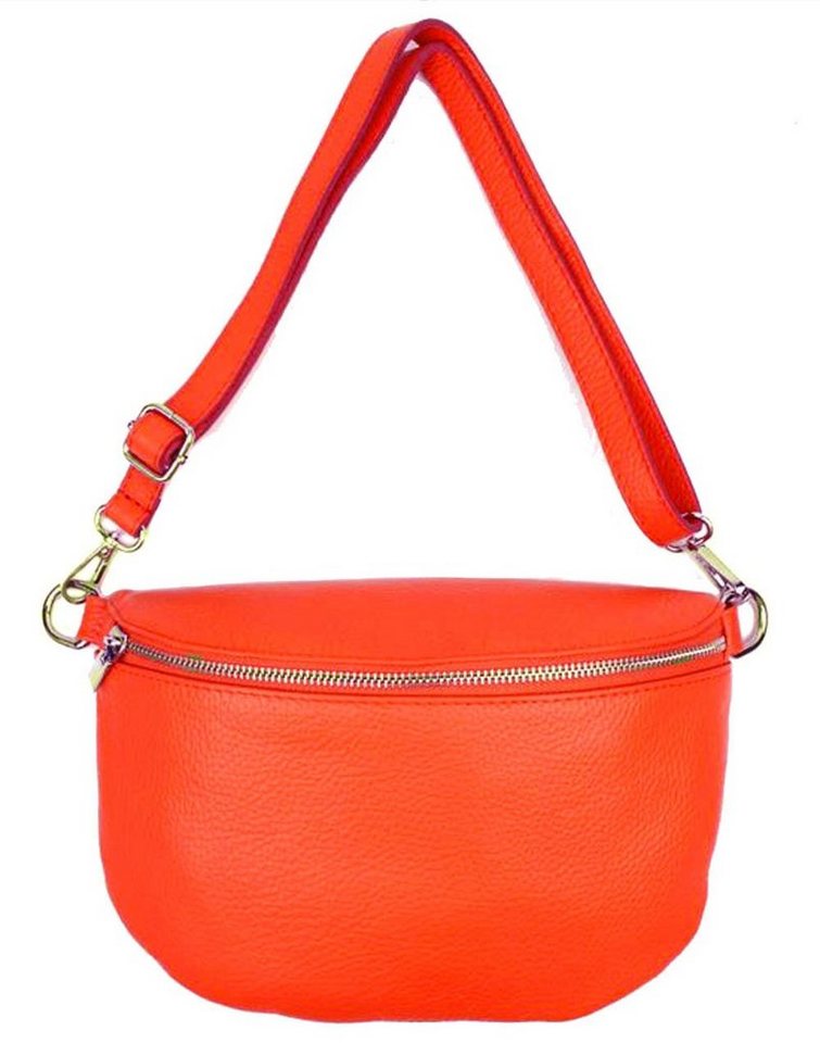 Sa-Lucca Bauchtasche Damen Bauchtasche Umhängetasche Cross Body Bag echt Leder, echt Leder, Made in Italy von Sa-Lucca