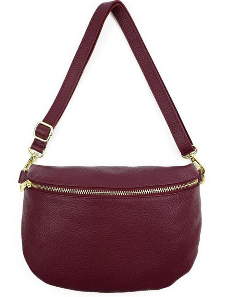 Sa-Lucca Bauchtasche Damen Bauchtasche Umhängetasche Cross Body Bag echt Leder, echt Leder, Made in Italy von Sa-Lucca