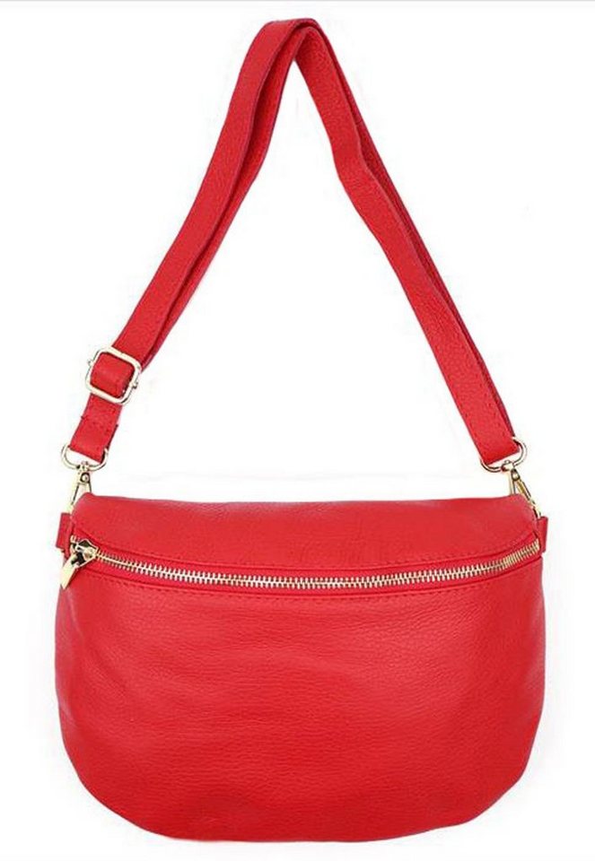 Sa-Lucca Bauchtasche Damen Bauchtasche Umhängetasche Cross Body Bag echt Leder, echt Leder, Made in Italy von Sa-Lucca