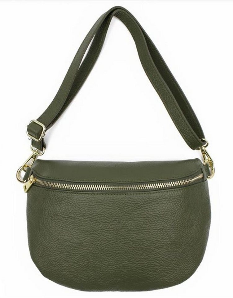 Sa-Lucca Bauchtasche Damen Bauchtasche Umhängetasche Cross Body Bag echt Leder, echt Leder, Made in Italy von Sa-Lucca