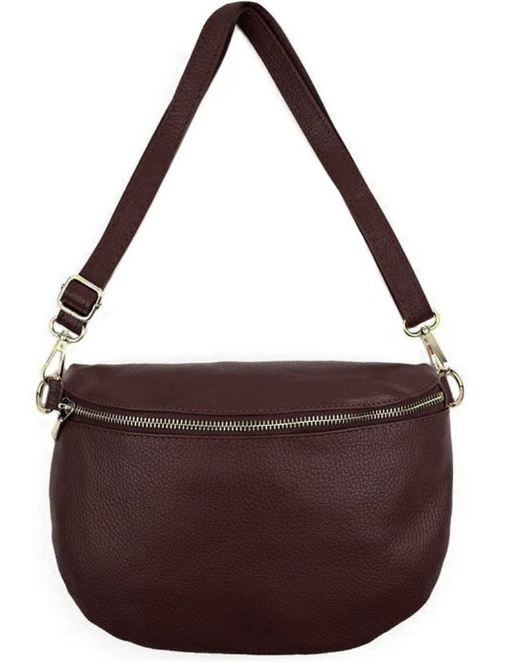 Sa-Lucca Bauchtasche Damen Bauchtasche Umhängetasche Cross Body Bag echt Leder, echt Leder, Made in Italy von Sa-Lucca