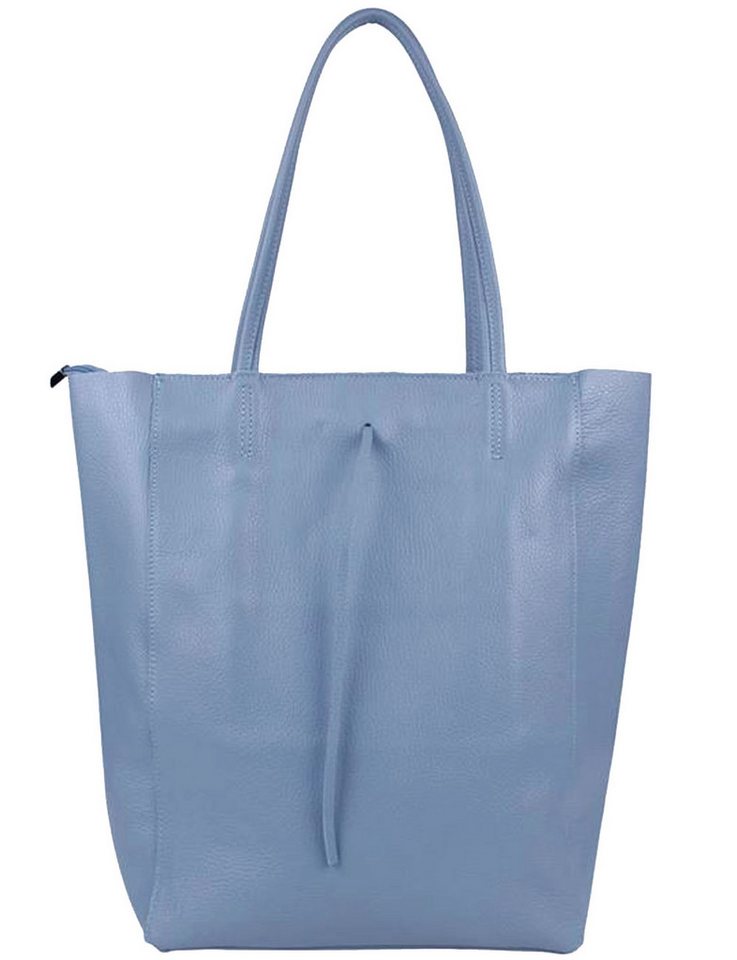 Sa-Lucca Schultertasche Damen echt Leder Shopper mit Reißverschluss in vielen Farben, echt Leder, Made in Italy von Sa-Lucca