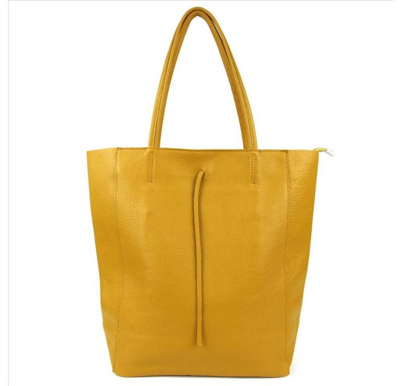 Sa-Lucca Schultertasche Damen echt Leder Shopper mit Reißverschluss in vielen Farben, echt Leder, Made in Italy von Sa-Lucca