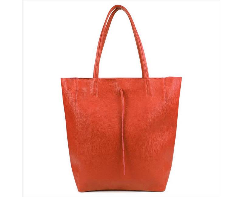 Sa-Lucca Schultertasche Damen echt Leder Shopper mit Reißverschluss in vielen Farben, echt Leder, Made in Italy von Sa-Lucca