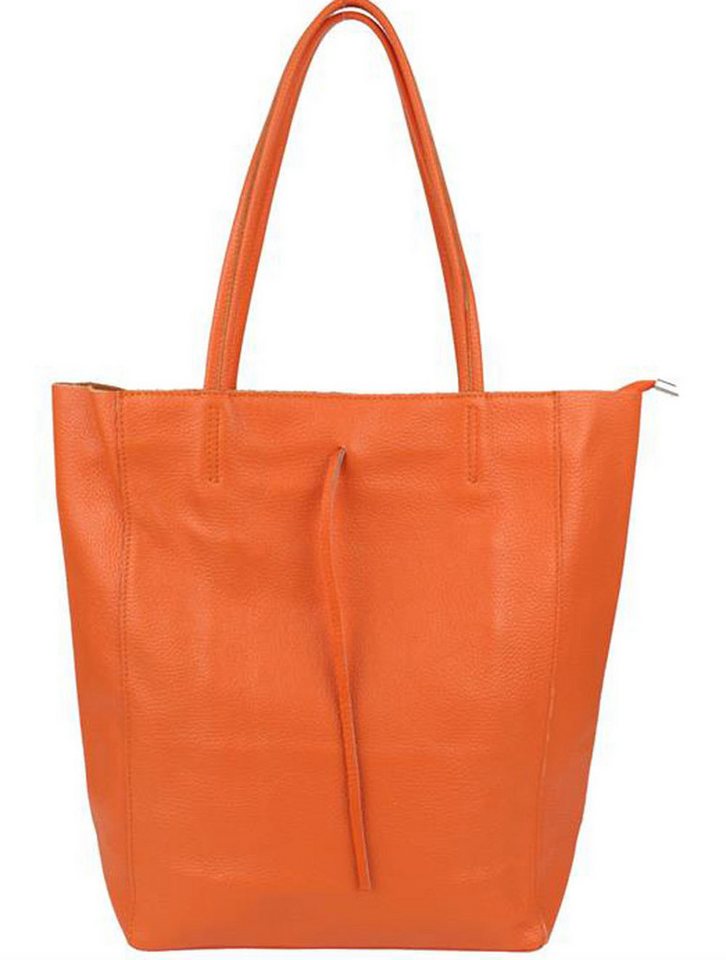 Sa-Lucca Schultertasche Damen echt Leder Shopper mit Reißverschluss in vielen Farben, echt Leder, Made in Italy von Sa-Lucca