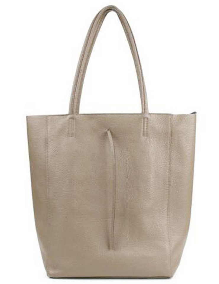 Sa-Lucca Schultertasche Damen echt Leder Shopper mit Reißverschluss in vielen Farben, echt Leder, Made in Italy von Sa-Lucca