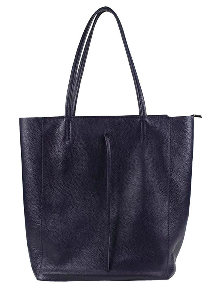 Sa-Lucca Schultertasche Damen echt Leder Shopper mit Reißverschluss in vielen Farben, echt Leder, Made in Italy von Sa-Lucca