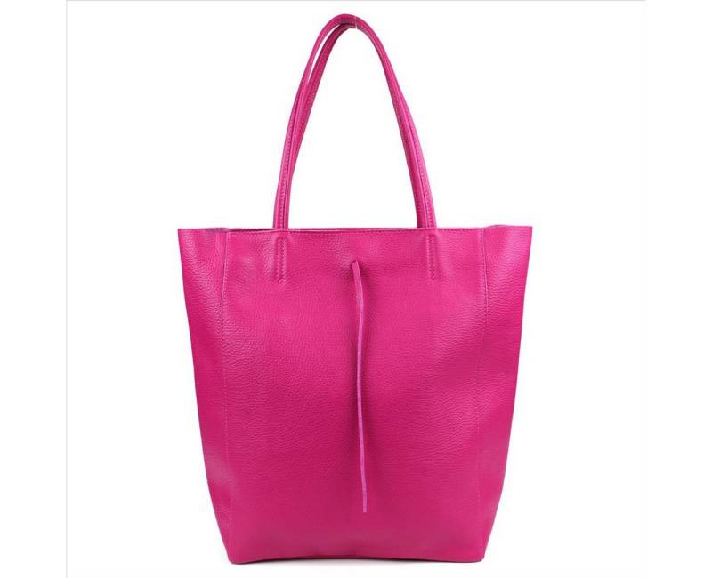 Sa-Lucca Schultertasche Damen echt Leder Shopper mit Reißverschluss in vielen Farben, echt Leder, Made in Italy von Sa-Lucca
