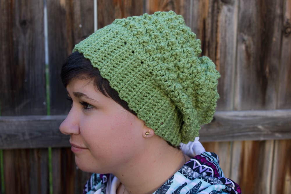 Die Claudia Slouchy Mütze - Geripptes Band & Popcorn-stich-Textur, Neugeborene Bis Erwachsene 1003-B7 von SaBellaNeeBoutique
