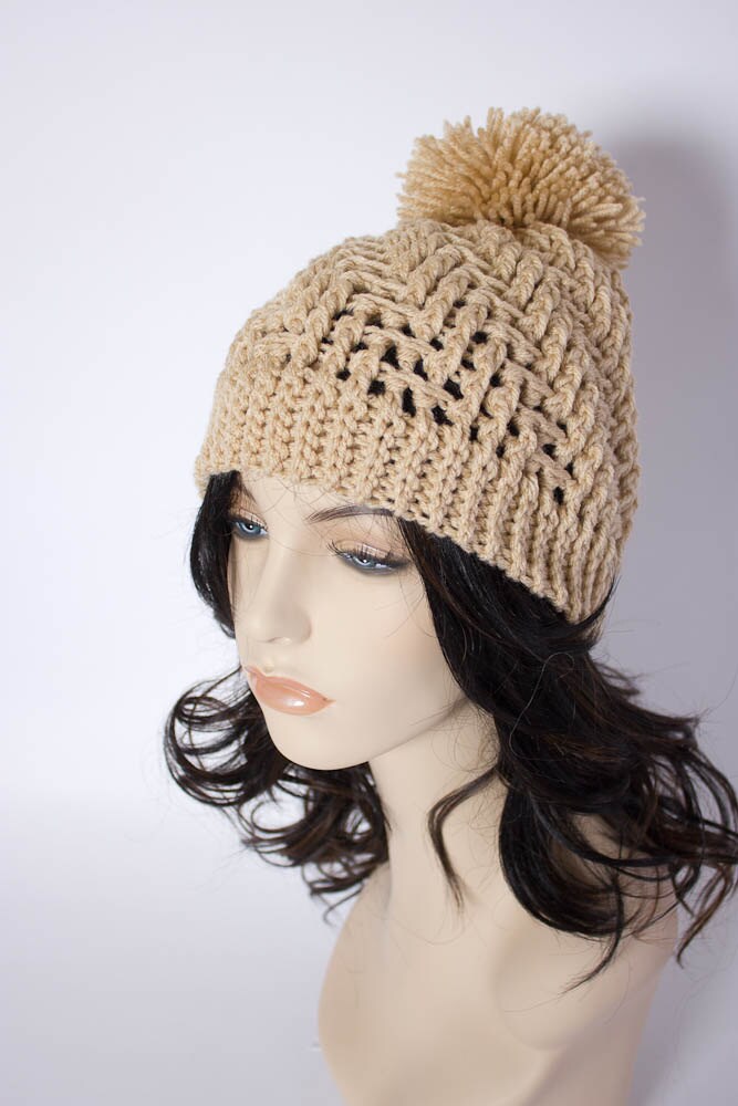 Strukturierte Häkelmütze Für Erwachsene - Stilvolle Wintermütze Stepping-Strukturmütze Skimütze 1038-B8 von SaBellaNeeBoutique