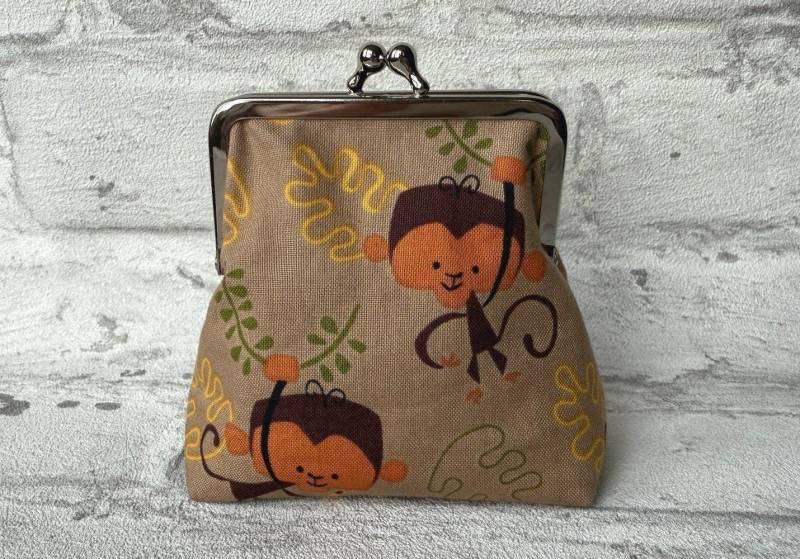 Clip Börse Bügel Portemonee Geldbörse Retro Handmade Neu Affe von SaSueShop