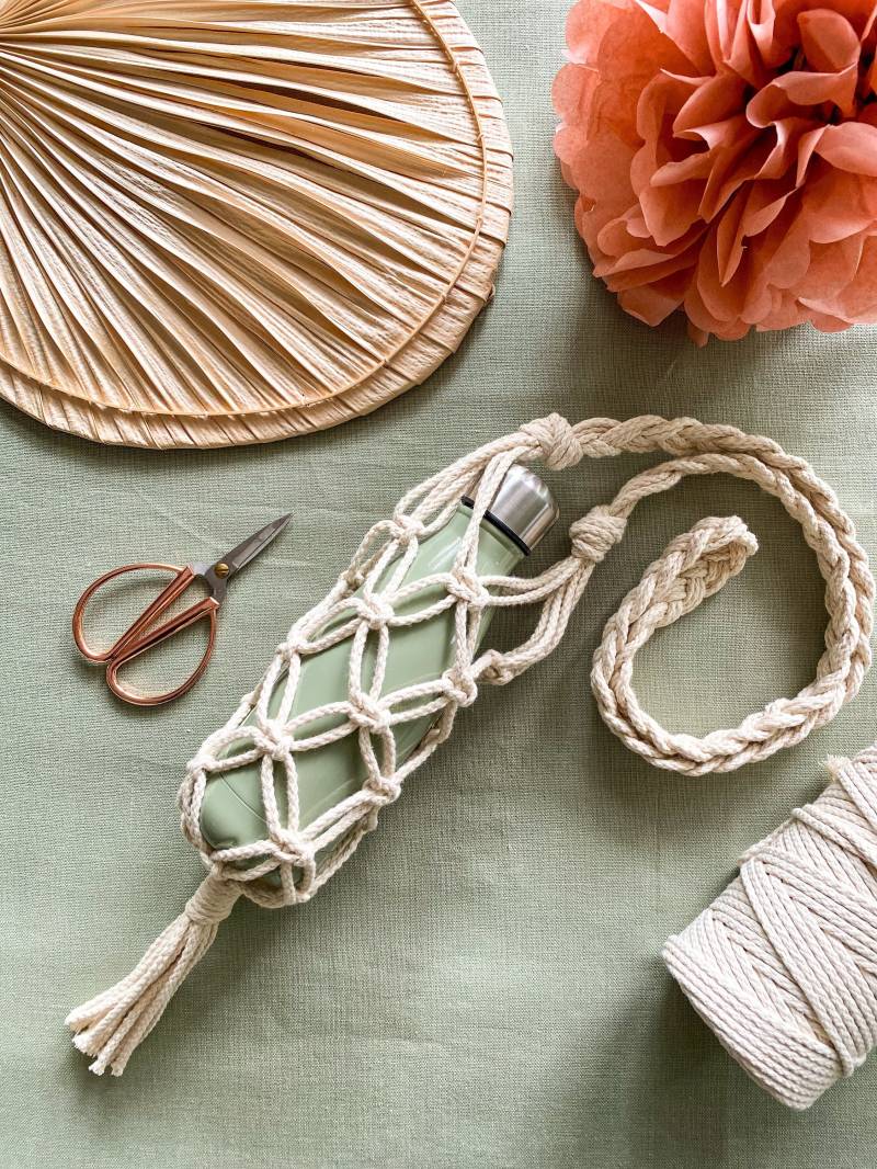 Diy Makramee Flaschentasche | Getränkehalterung Kit Festival Reisen Tasche Flaschenbeutel von SaWaMakramee