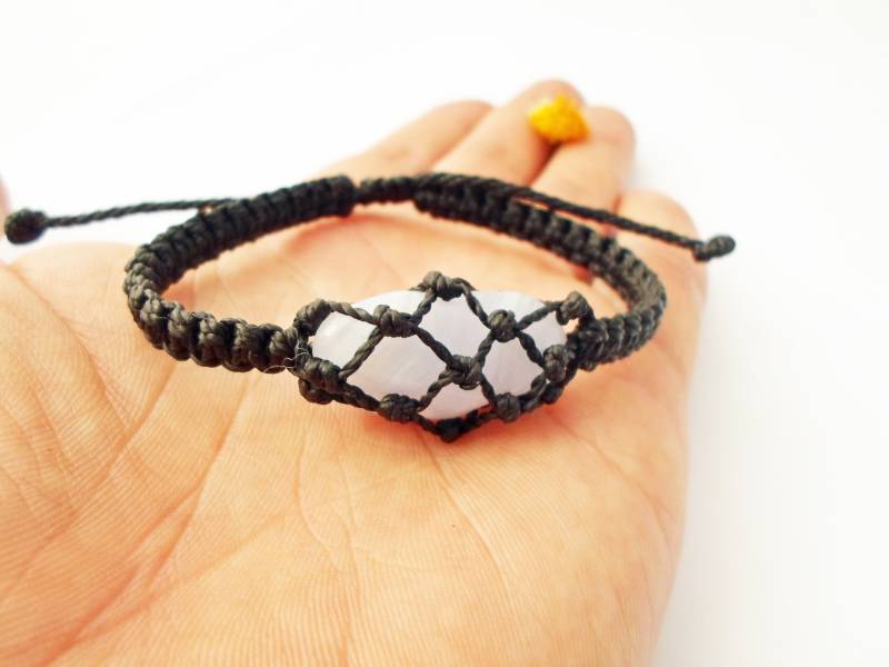 Blaue Spitze Achat Armband, Mai Und Juni Birthstone Geschenk, Personalisierte Armband Blaue Spitze Achat Armband, Mai Und Juni Birthstone Geschenk, Personalisierte Armband von Sabarart