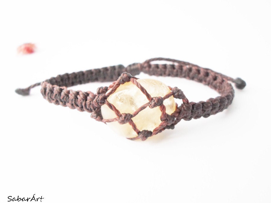 Citrin Makramee Armband November Geburtsstein, Heilstein Citrin Makramee Armband November Geburtsstein, Heilstein von Sabarart