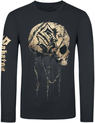 Sabaton Barbed Wire Skull Männer Langarmshirt schwarz 3XL von Sabaton