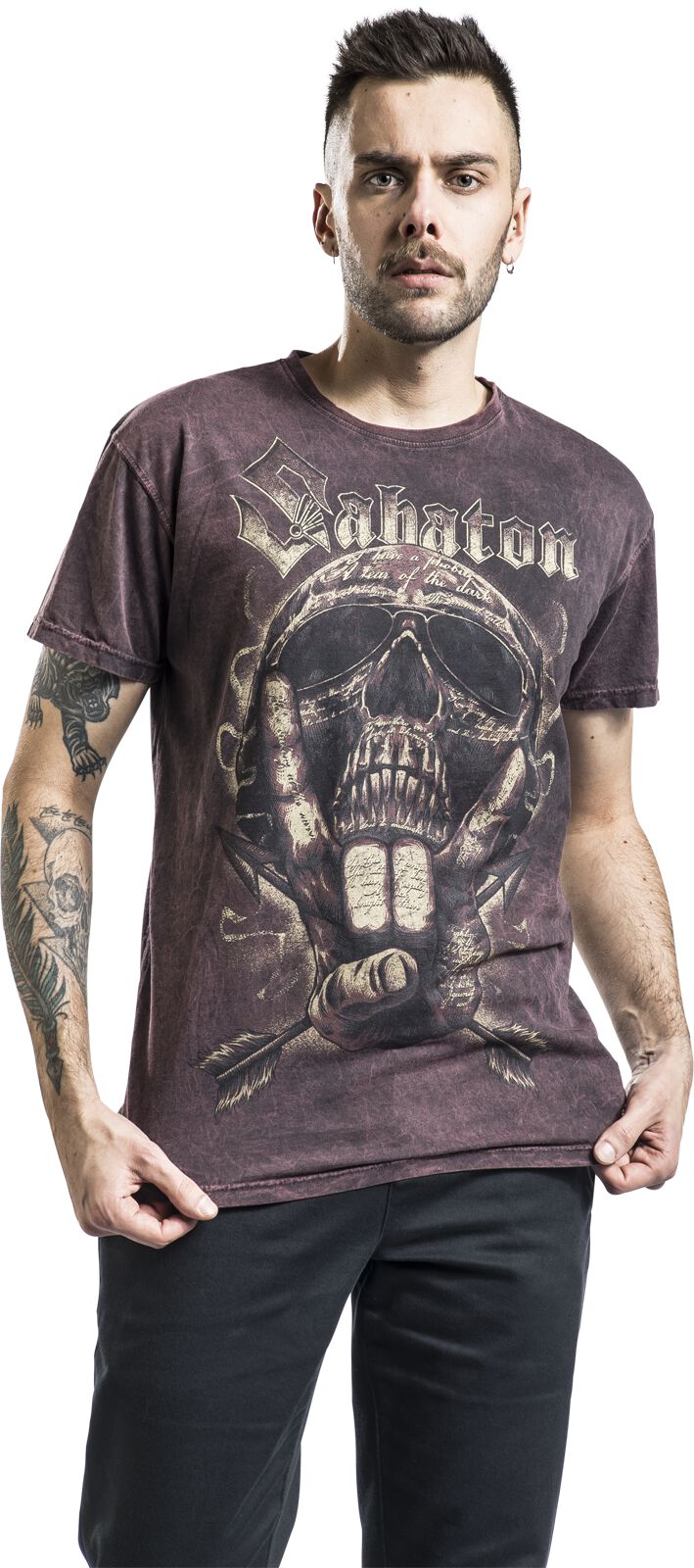 Sabaton Come Touch My Metal Machine T-Shirt rost in L von Sabaton