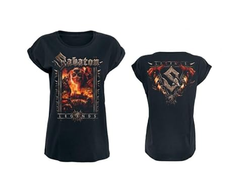 Sabaton Legends Frauen T-Shirt schwarz XL 100% Baumwolle Band-Merch, Bands von Sabaton